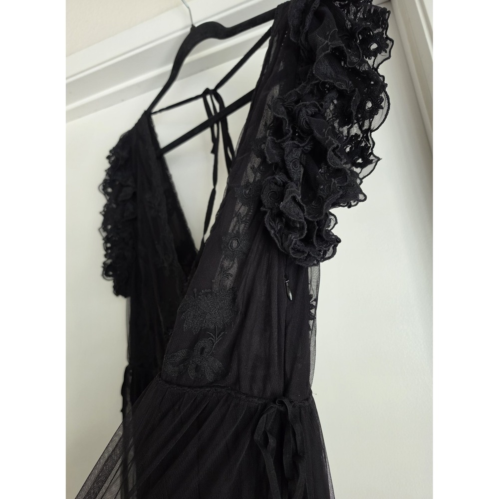 Ulla Johnson Fifi Floral Embroidered Tulle Maxi Dress Size 10 Boho Feminine - Picture 5 of 11